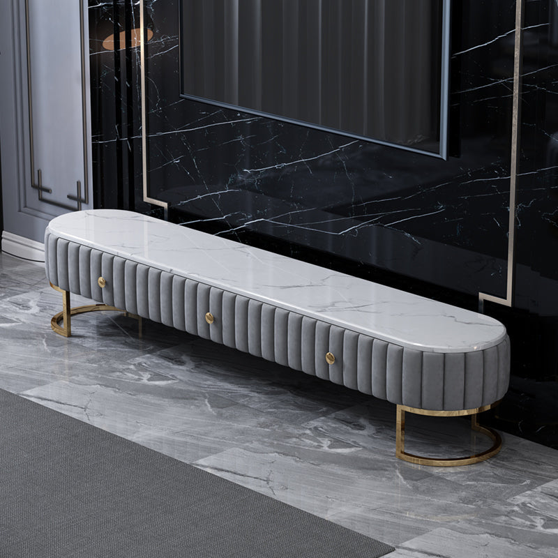 Skandinavische Nachahmung Marmorfernsehständer geschlossene Speicherfernsehkonsole mit Schubladen