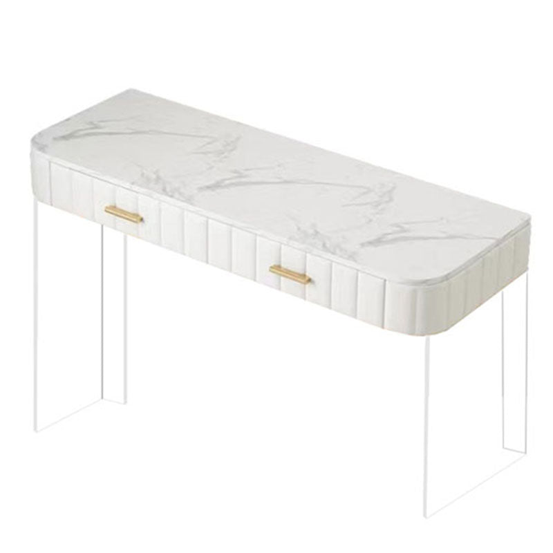 Stone Top Make-up Vanity Table Modern Style Vanity Desk with Drawers