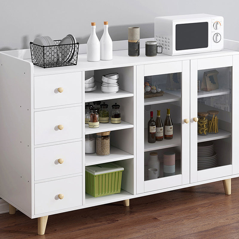 Porta di vetro Sideboard contemporanea ingegnerizzato in legno per la cucina
