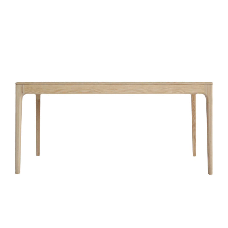 Table de bois de cendres moderne médiévale pour table rectangle de restaurant avec 4 jambes