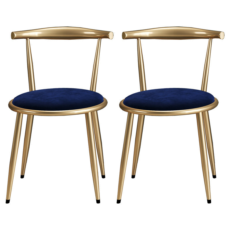 グラムベルベットダイニングルームチェアオープンバックダイニングサイドチェアレストランで使用する