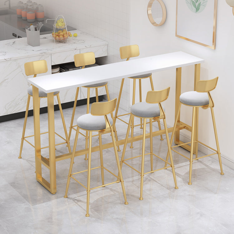 Glam 1/4/7 stukken staaftafel Set rechthoekige houten aanrecht met hoge stoel