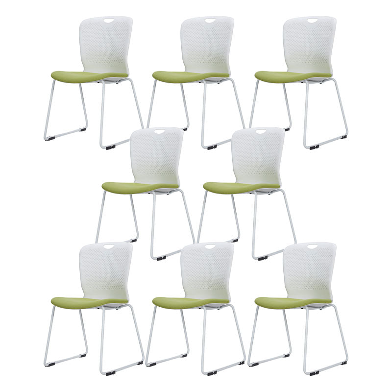 Moderne armloze gestoffeerde bureaustoel Plastic ergonomische bureaustoelstoel