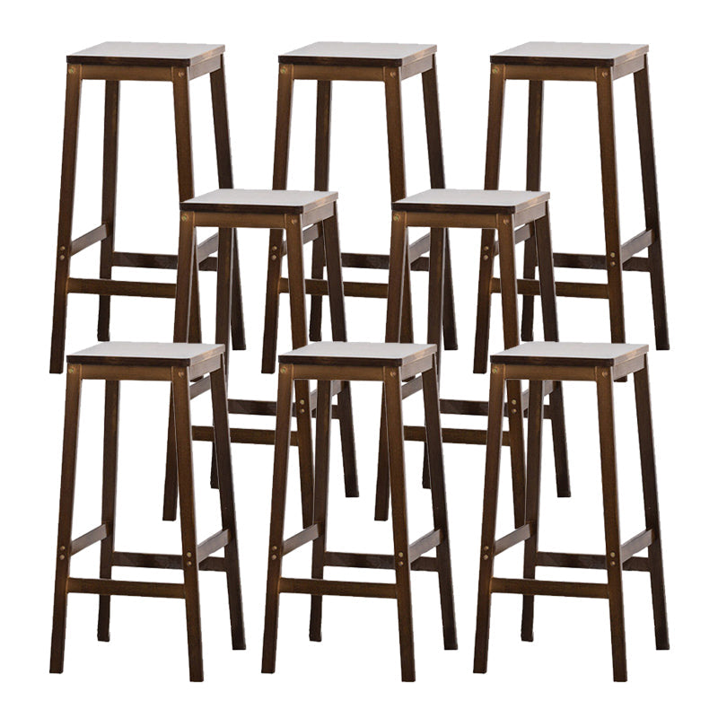 Sgabello controporte in legno contemporaneo sgabello in bambù senza schienale con 4 gambe