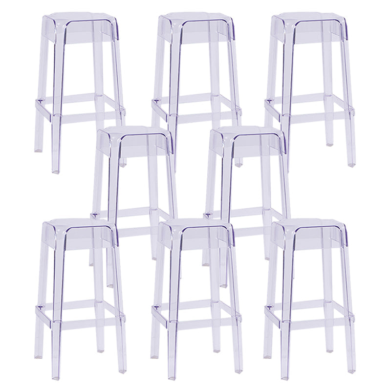 Moderna silla de mostrador cuadrado plástico Taburada de contador interior sin respaldo de plástico