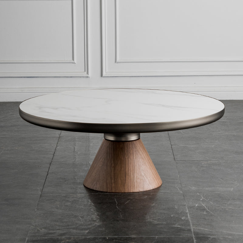Slate Coffee Table Round Modern Minimalist Coffee Table for Living Room