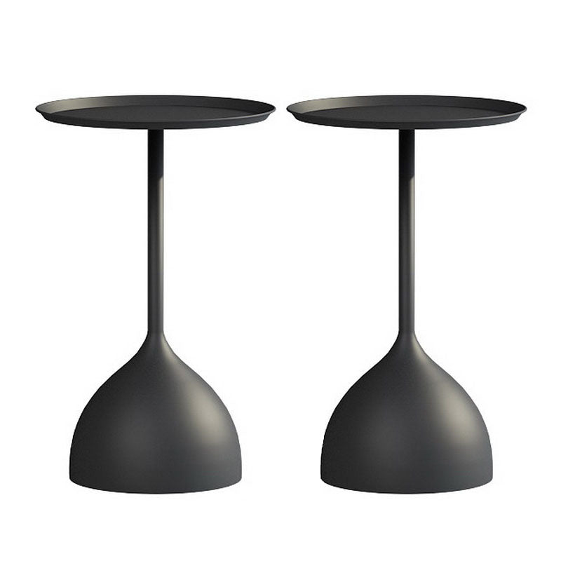 Tavolino in metallo tondo rotondo in metallo alto 21 "Tavolino.