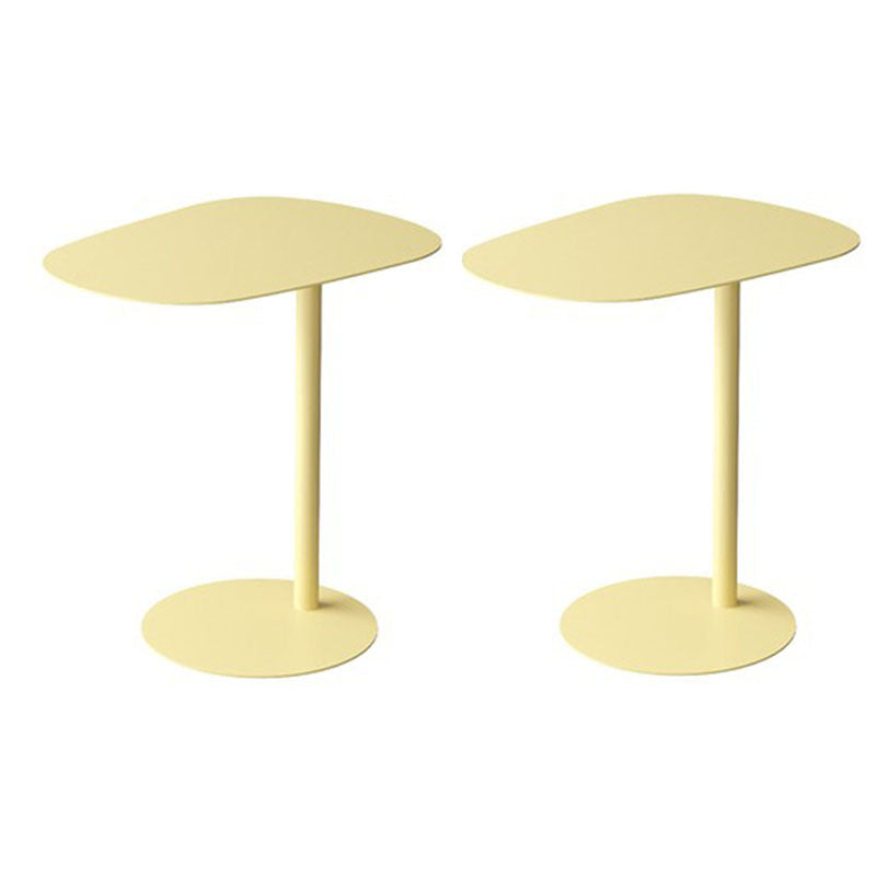 Rectangular Metal Table with Pedestal Base Base Medieval Modern Style Side Table