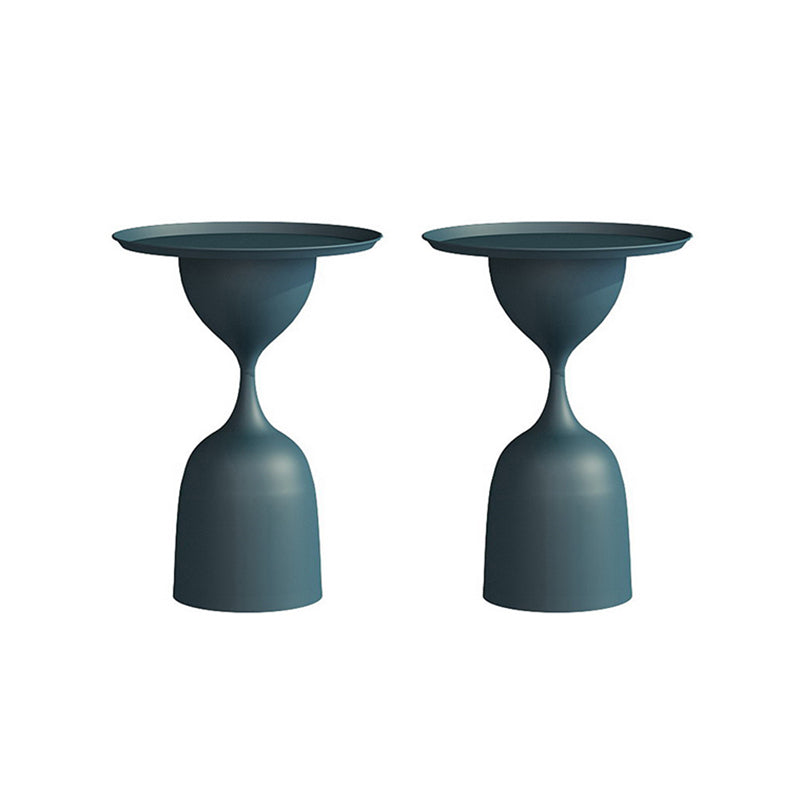 Tavolo di accento del divano di divano di metà secolo largo 11,8 "tavolo da piedistallo in metallo tavolino