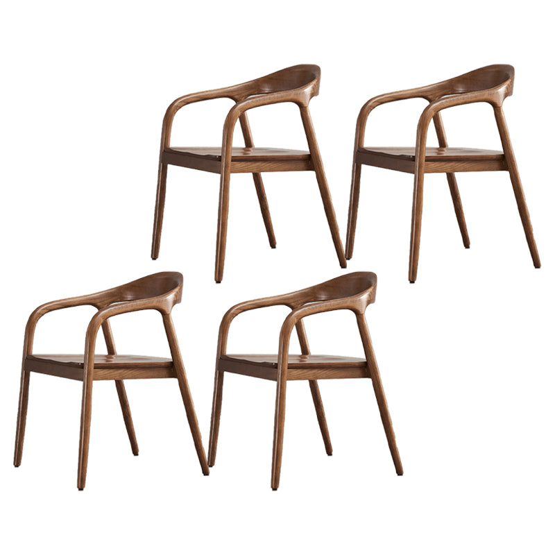 Traditional Style Dining Chairs Kitchen Arm Dining Chair with Wooden Legs