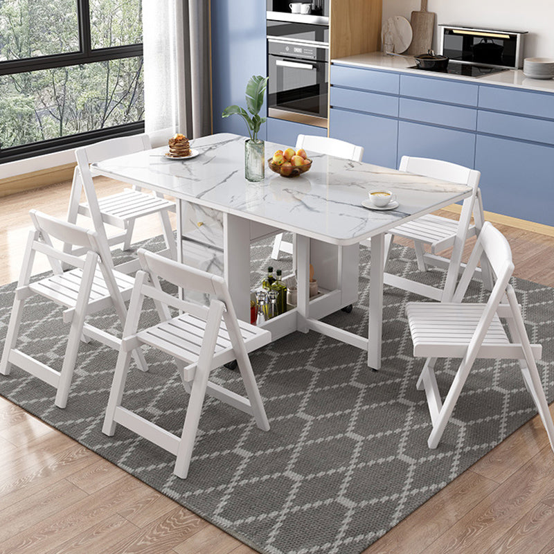 Tavolo da pranzo in pietra sinterizzato moderno tavolo da pranzo a goccia bianca