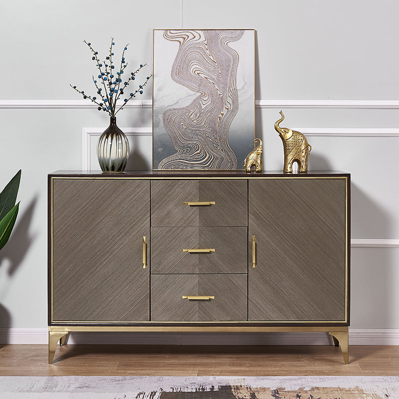 Glam Wood 42.5 "H Server a buffet marrone buffet per buffet con cassetti e archiviazione