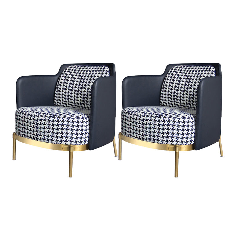 Glam Basic Four Legs Arm stoel Leer Accent fauteuil voor slaapkamer