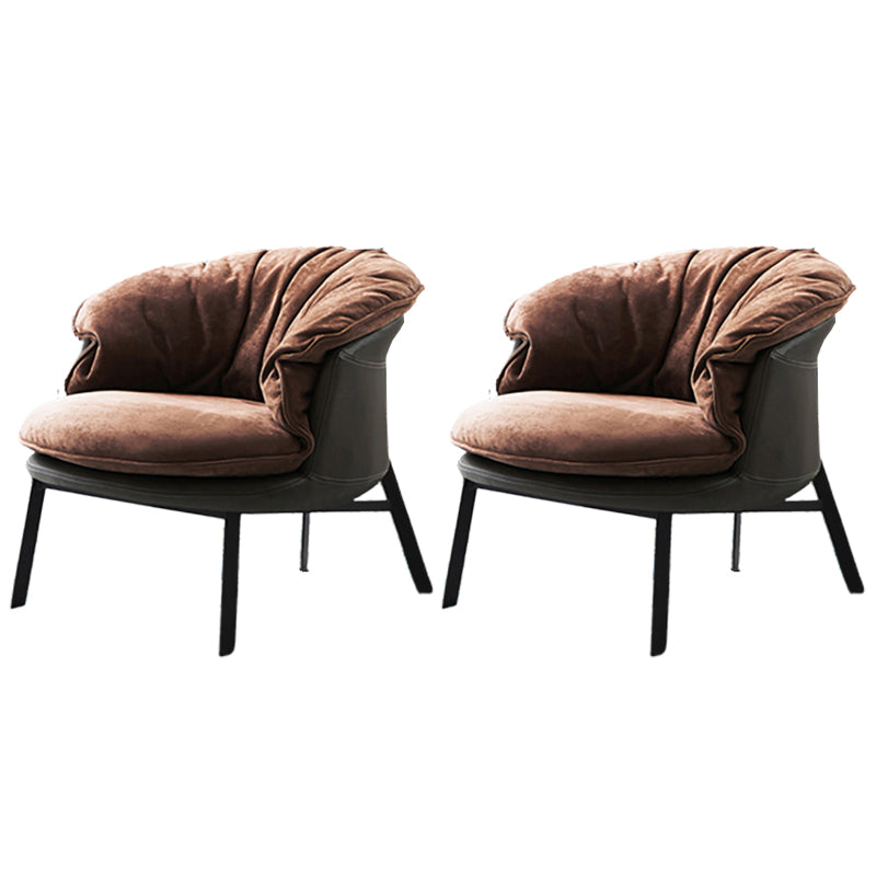 Reposabrazos de tela de estilo moderno acolchado contra la silla de brazo negro