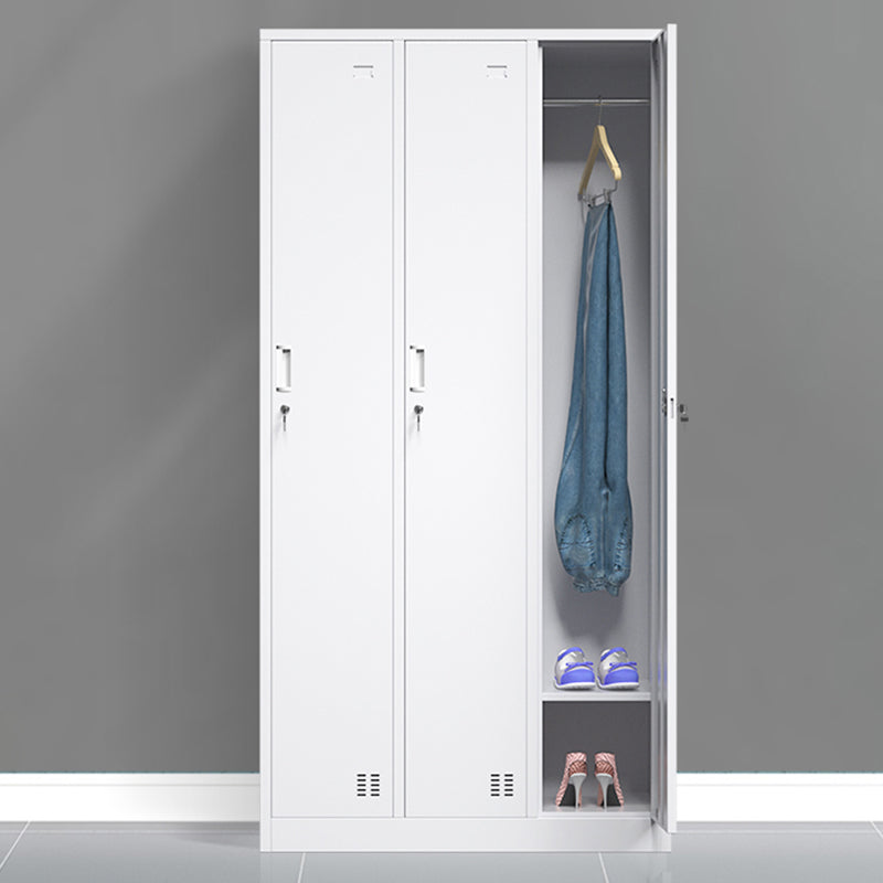 Hedendaagse stijl Garderobe Armoire Gray Steel Garderobe Cabinet