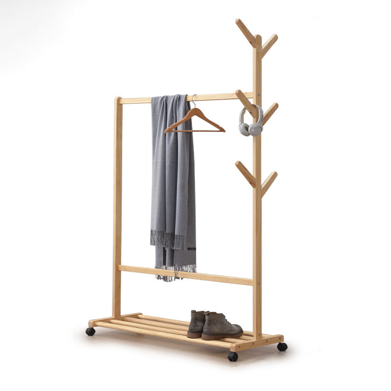 Un kit di ingresso scaffale ganci per alberi e gallo in legno ingegnerizzato