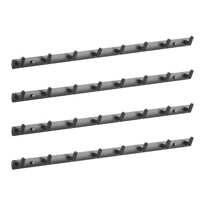 Stainless Steel Hall Stand Entryway Kit Wall-Mounted Hooks Coat Rack 4 Piece Set 8 Clearhalo 'Entry & Mudroom Furniture' 'furn' 'furn_hall_tree_coat_racks' 'Furniture' 'Hall Trees & Coat Racks' 'hall_tree_coat_racks' 5652705