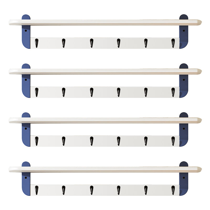 Industrial Entryway Kit Metal Wall Mounted Hooks Shelving Included Hall Stand Blue 4 Piece Set 6 Clearhalo 'Entry & Mudroom Furniture' 'furn' 'furn_hall_tree_coat_racks' 'Furniture' 'Hall Trees & Coat Racks' 'hall_tree_coat_racks' 5652738