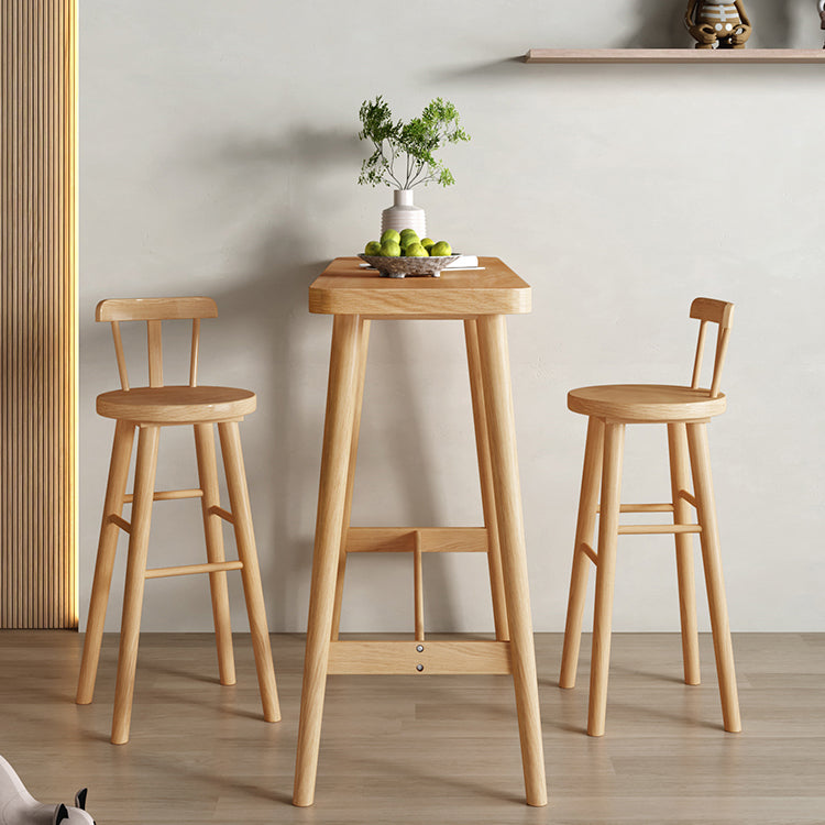 Tavolo da barra rettangolo moderno 1/2/3 pezzi contropiede in legno massiccio di pino