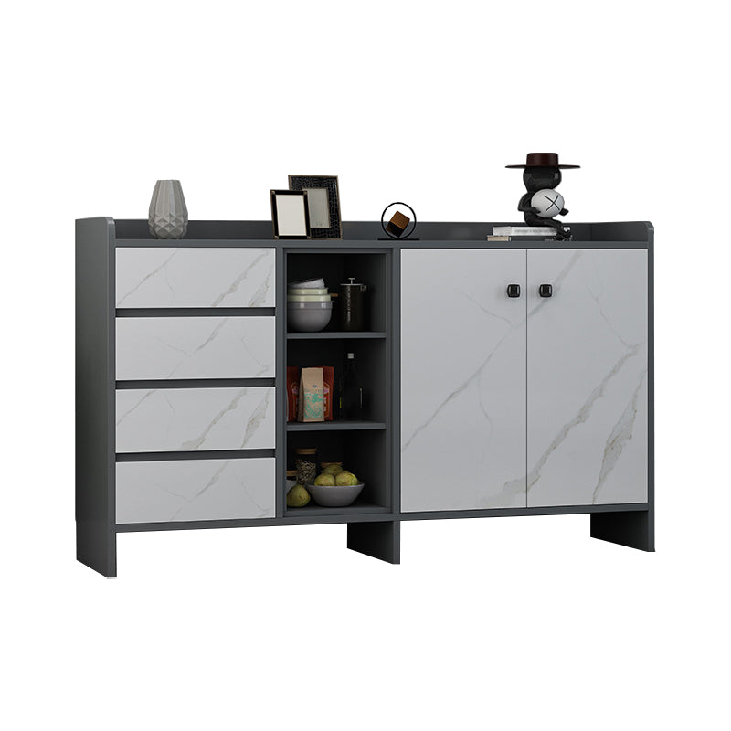 Moderno legno ingegnerizzato 39 "h sideboard buffet sala da pranzo buffet server in grigio