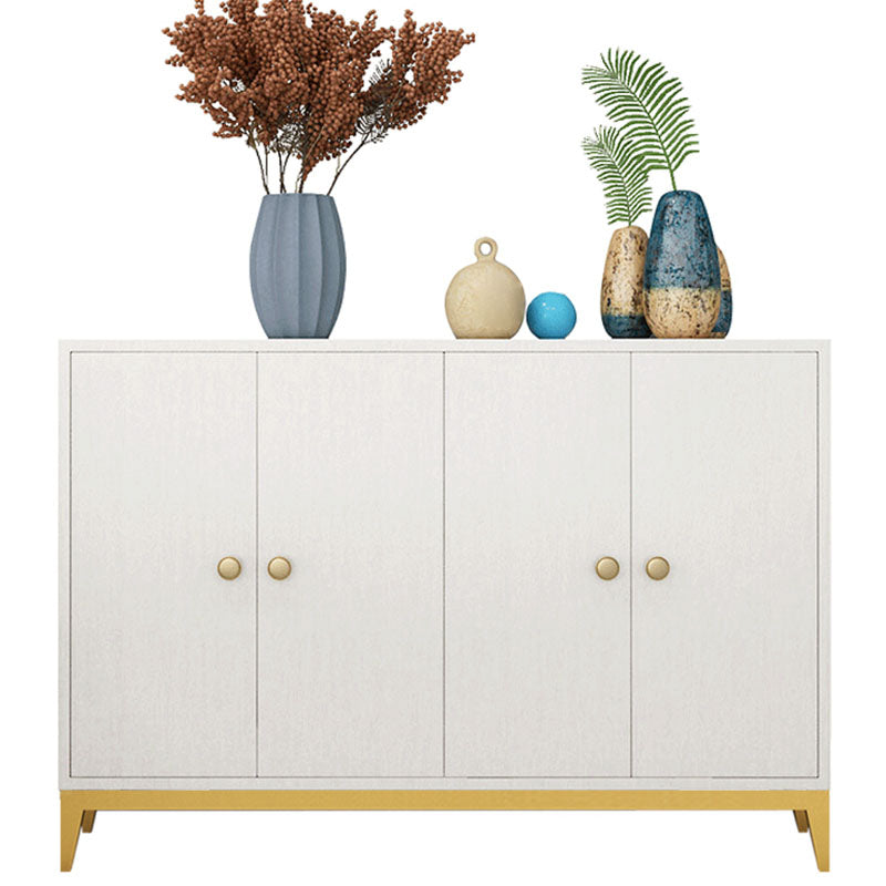 Modern Style Sideboard with 4-Door Credenza Cabinets for Dining Room White Clearhalo 'buffet_sideboard' 'Buffets & Sideboards' 'furn' 'furn_buffet_sideboard' 'Furniture' 'Kitchen & Dining Furniture' 5661341