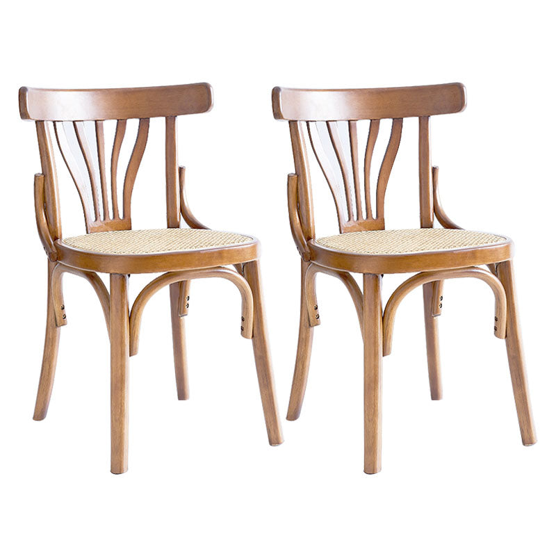 Armless Dining Side Chair Solid Wood Scandinavian Kitchen Dining Room Chair Wood 2 Piece Set Clearhalo 'Dining Chairs' 'Dining Tables & Seating' 'dining_chair' 'furn' 'furn_dining_chair' 'Furniture' 'Kitchen & Dining Furniture' 5661760