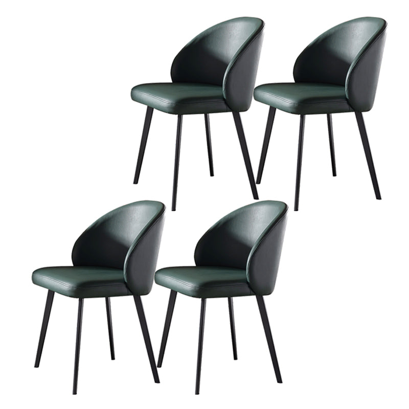 Eigentijdse thuis Parsons zijstoel Leather Mat Finish Dining Stoel