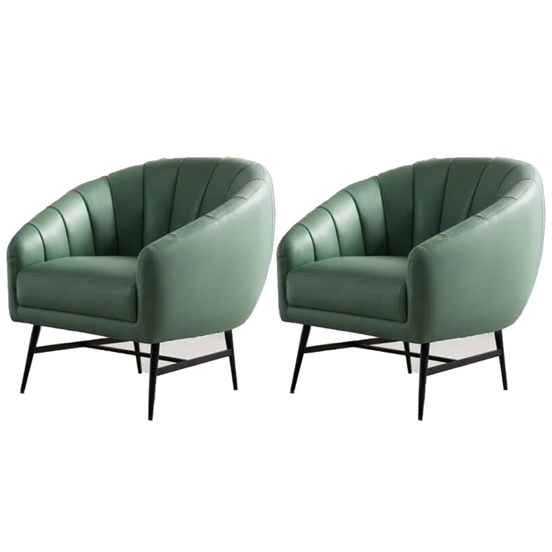 29.5 "de ancho Faux Leather Costado Costado esponjado esponja de brazos inclinados