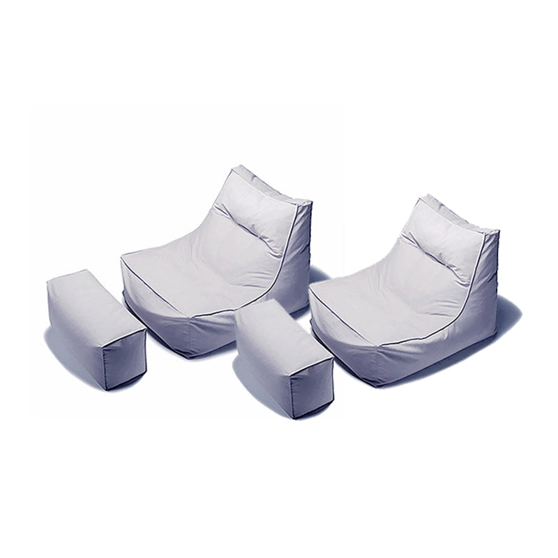 Rala de estar de estilo nórdico Babina sin brazo con silla de acento de salón otomano