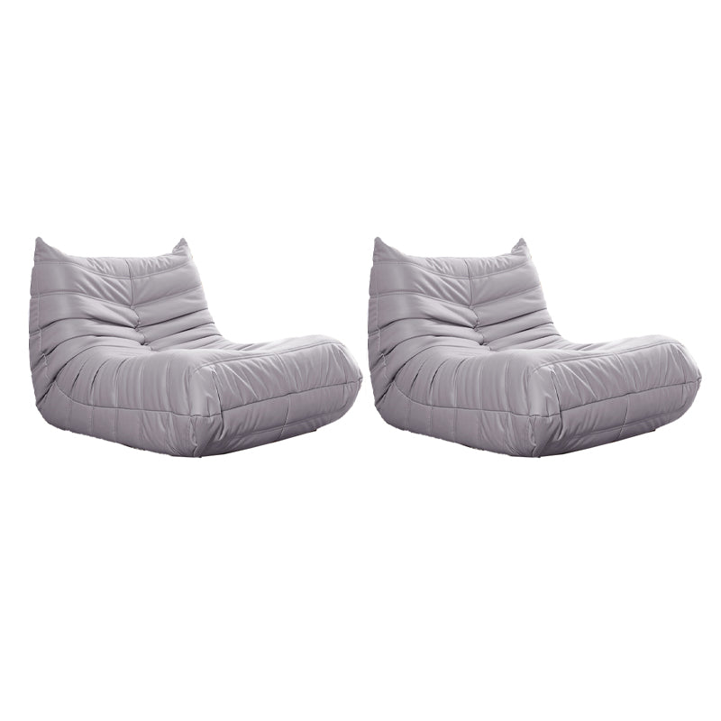 Nordic Style Living Room Upholstered Armless Tight Back Parsons Chair Light Gray 2 Piece Set Clearhalo 'Accent Chairs' 'accent_chairs' 'Chairs & Seating' 'furn' 'furn_accent_chairs' 'Furniture' 'Living Room Furniture' 5662504