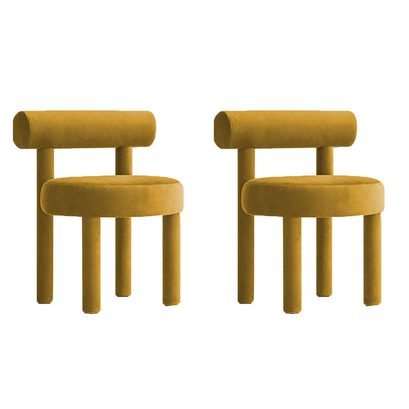 21.65" Wide Scandinavian Style Single Sofa Chair Fixed Back Accent Chair Yellow 2 Piece Set Clearhalo 'Accent Chairs' 'accent_chairs' 'Chairs & Seating' 'furn' 'furn_accent_chairs' 'Furniture' 'Living Room Furniture' 5662856