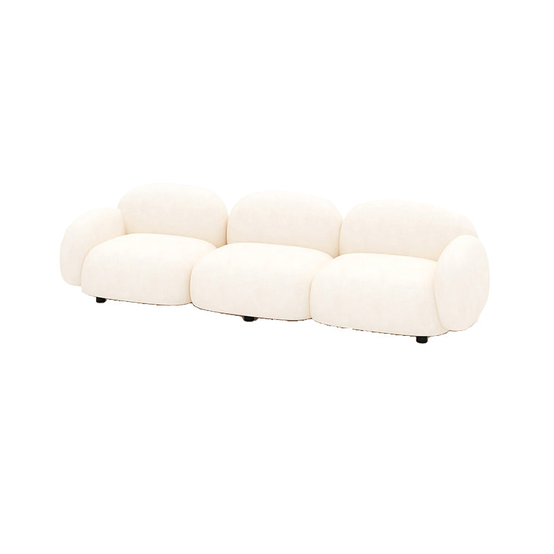 Sofá moderno con espalda apretada y brazo cuadrado para sala de estar 27.56 "alto