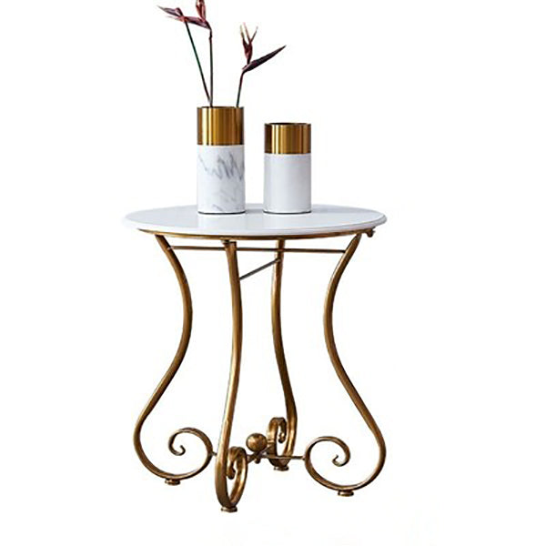 Iron Geometric Coffee Table Round Modern Minimalist Coffee Table