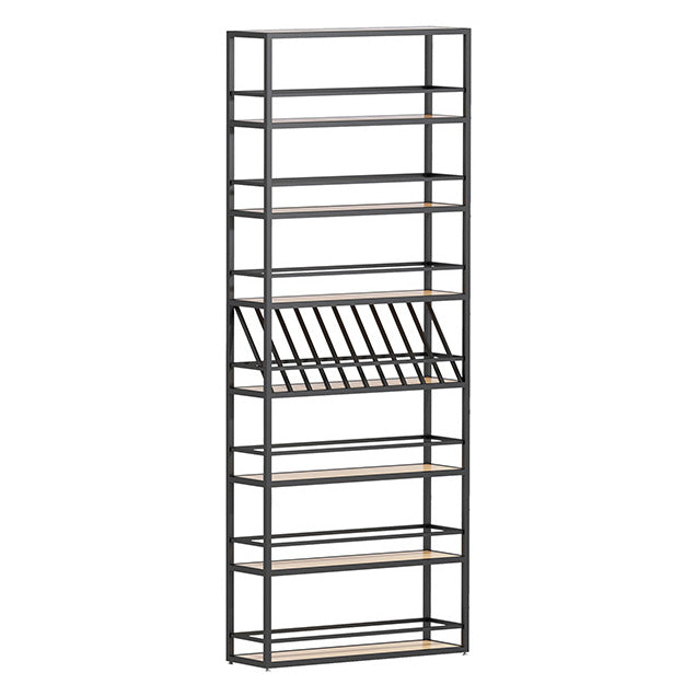 Industrial Floor Wine Bottle Rack Iron Wine Rack Bottle in Black