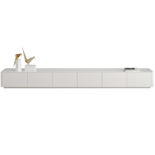 Wood TV Stand , Contemporary 3 / 4 / 6 - Drawers TV Stand - Ivory White 118"L x 16"W x 10"H Clearhalo 'furn' 'furn_tv_stands_entertainment_centers' 'Furniture' 'Living Room Furniture' 'TV Stands & Entertainment Centers' 'TV Stands & Media Storage Furniture' 'tv_stands_entertainment_centers' 5665127