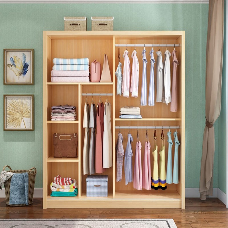 Modern dennenhout opbergkast natuurlijke afwerking armoire voor thuis