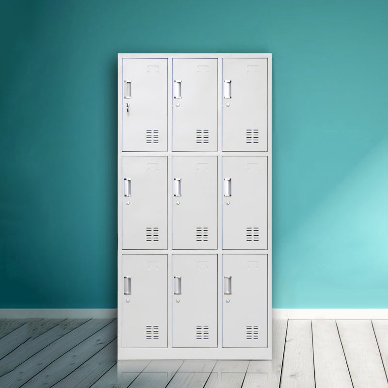 Metalen eigentijdse kast voor thuisgrijs scharnierende deur opbergkast