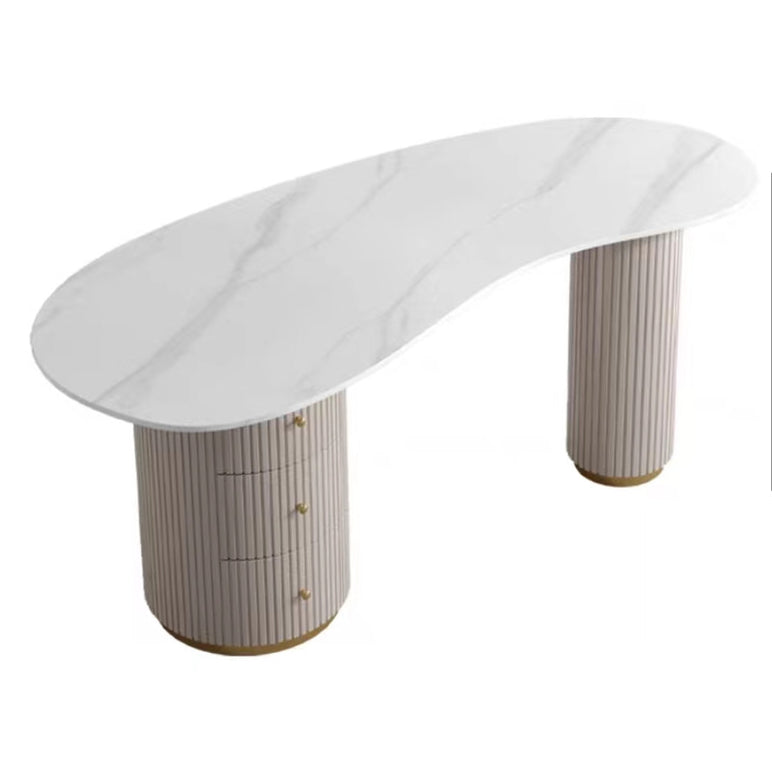 Scrivania da 29,5 pollici da scrivania rettangolare da ufficio con 3 tradizioni