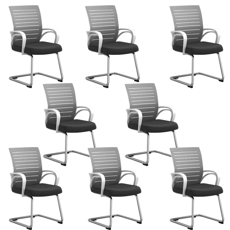 Contemporary Desk Chair Mid Back Home Office Chair with Lumbar Support