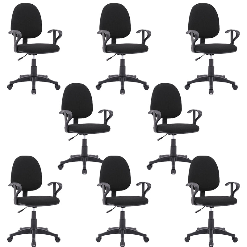 Mid-Back Swivel Office Chair Lumbar Support Desk Chair with Wheels