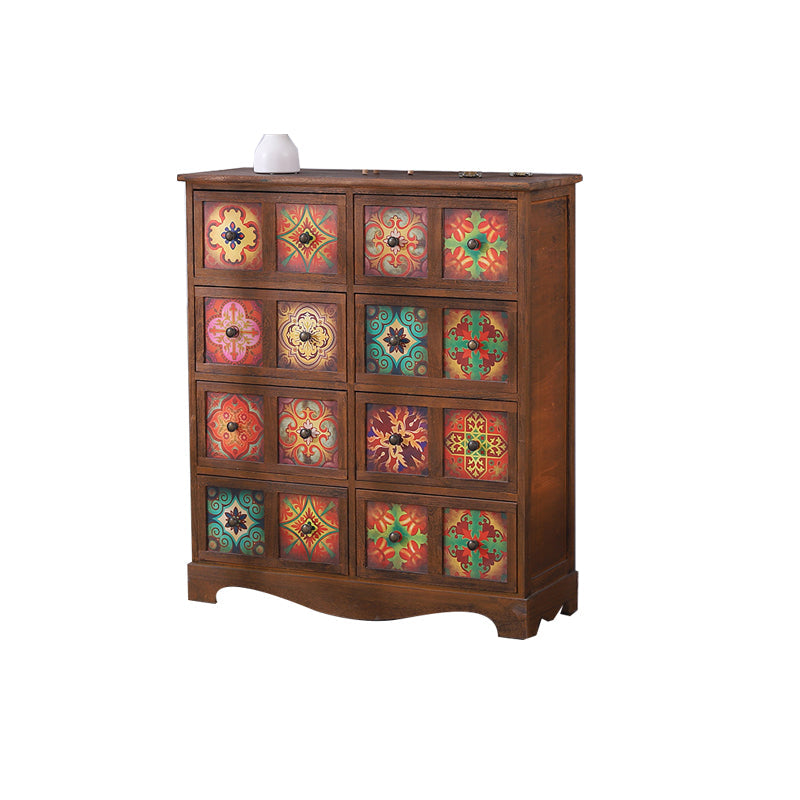 12" D Solid Wood Storage Chest Traditional Lingerie Chest with Drawers