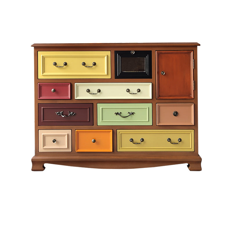 Coffre de rangement en bois, commode de rangement de chambre à coucher Vintage avec 10/12 tiroirs