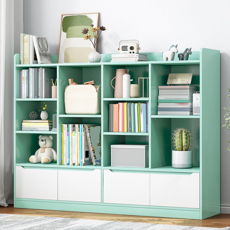 Estantería de madera 8 "D Bookshelf de atrás cerrada con puertas para sala de estar