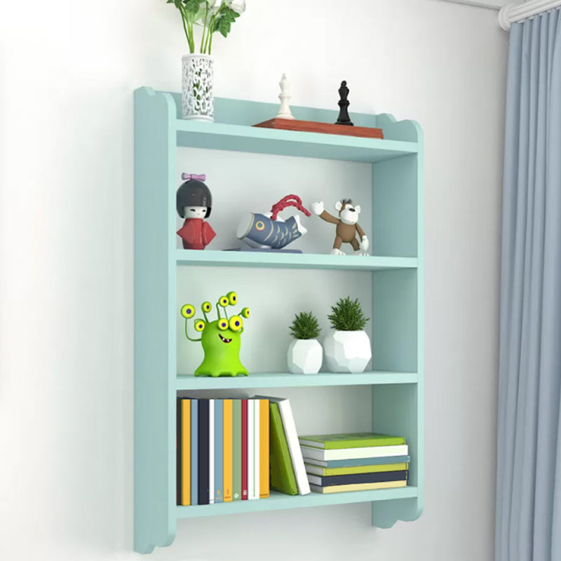 Estantería vertical moderna con estantes rectangulares estantes de libros flotantes de madera para oficina