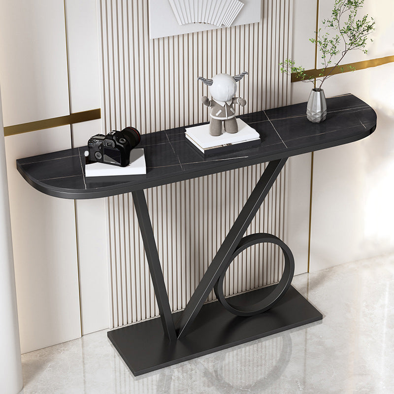 Tavolo da divano di piedistallo resistente alla macchia di ardesia contemporanea