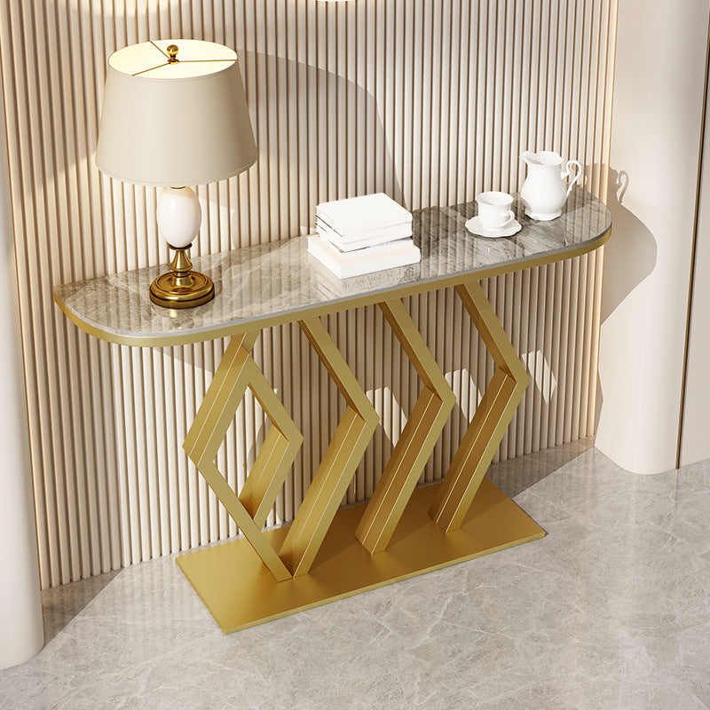 Tavolo da console mezza luna glam resistente al tavolo divano console per esterni