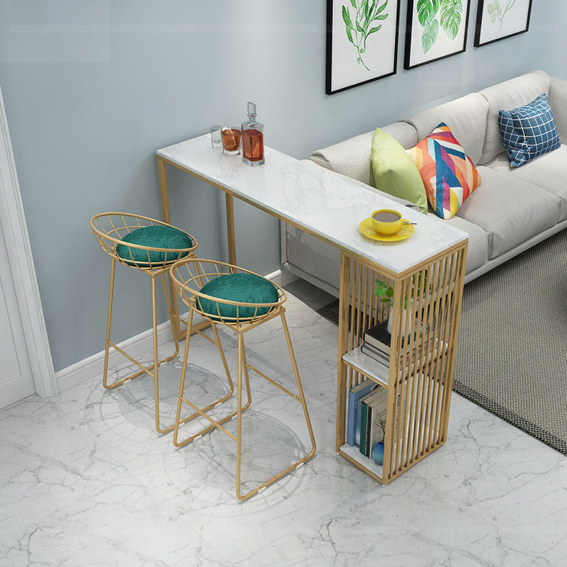 Glamstil Rechteckstange Tabelle 1/2/3 Stücke Faux Marmor Counter Tisch