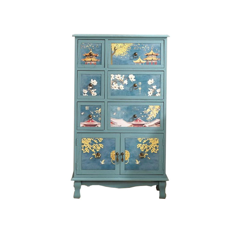 11.8" D Solid Wood Storage Chest Traditional Combo Dresser with Drawers and Doors