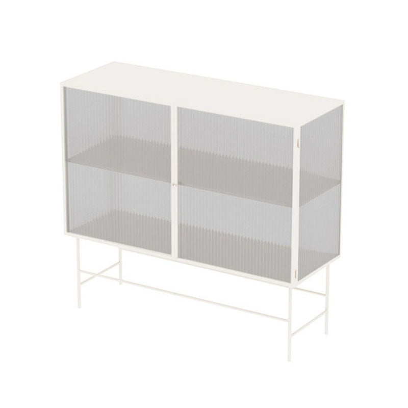 2 glazen deuren keuken server metalen 36-inch hoogte eetserver voor eetkamer