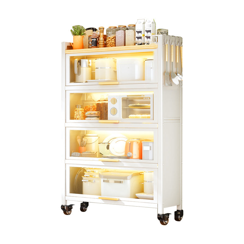 Speisesaal Metall Buffet Servertüren Dining Server mit Riemenscheibe